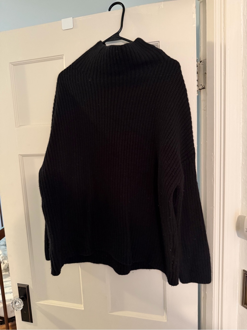 Naadam Black Ribbed Turtleneck Sweater - Women